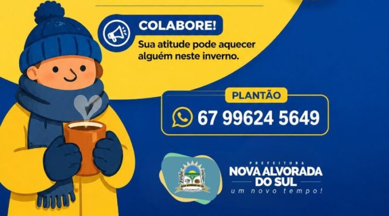 Frio: Prefeitura de Nova Alvorada do Sul intensifica abordagens às pessoas em situação de rua